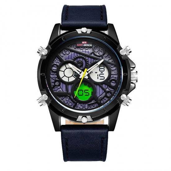 KAT-WACH KT712 Men Watch Dual Display Military Sport LED Male Digital Wrist Watch