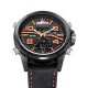 KAT-WACH KT715 Dual Display Digital Watch Large Numbers Leather Chronograph Men Outdoor Sport Watch