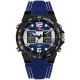 KAT-WACH KT717 Dual Display Digital Watch Cozy Silicone Strap Luminous Chronograph Men Sport Watch