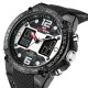KAT-WACH KT717 Dual Display Digital Watch Cozy Silicone Strap Luminous Chronograph Men Sport Watch