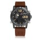 NAVIFORCE 9095 Fashion Sports Men Watch Casual Leather Band Sports Dual Movement Wristwatch