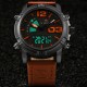 NAVIFORCE 9095 Fashion Sports Men Watch Casual Leather Band Sports Dual Movement Wristwatch