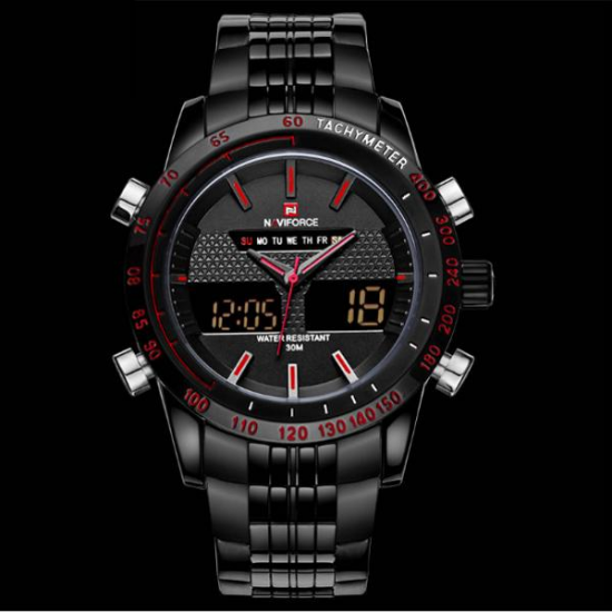 NAVIFORCE NF9024 Military Dual Display Week Date Men Wrist Watch