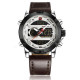 NAVIFORCE NF9097 Fashion Men Dual Display Watch Luxury Leather Strap Sport Watch