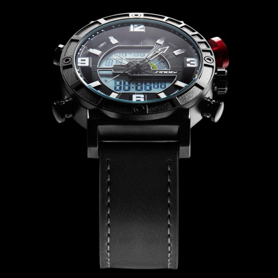 SINOBI 9733 Men Dual Display Digital Watch Fashion Sport Chronograph Alarm Luminous Display Watch