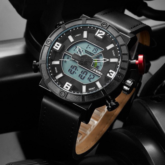 SINOBI 9733 Men Dual Display Digital Watch Fashion Sport Chronograph Alarm Luminous Display Watch