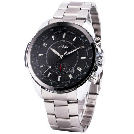 227 Business Style Men Wrist Watch Calendar Sub-dial Automatic Mechanical Watch