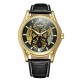 A3 Genuine Leather Strap Automatic Mechanical Watch Fashionable Transparent Case Men Watch