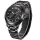 ANGELA BOS 9015 Mechanical Men Watch Black Carve Dial Self Wind Stainless Steel Luxury Wrist Watch