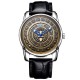 ANGELA BOS 9018 Retro Men Mechanical Watches MAYA Skeleton Design Dials Men Leather Watches