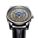 ANGELA BOS 9018 Retro Men Mechanical Watches MAYA Skeleton Design Dials Men Leather Watches