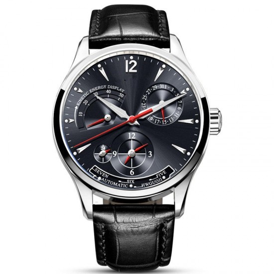 CARNIVAL C19 Multifunction Automatic Mechanical Watch Calendar Genuine Leather Strap Men Watch