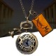 Alice In Wonderland Drink Me Rabbit Flower Key Pocket Watch