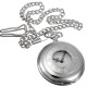 Antique Style Stainless Steel Silver Tone Quartz Pocket Watch Chain