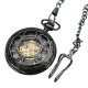 DEFFRUN Antique Steampunk Hollow Mechanical Pendant Pocket Watch DEFFRUN Antique Steampunk Hollow Mechanical Pendant Pocket Watch