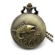 DEFFRUN Big Auspicious Fish Brown Restro Quartz Pocket Watch DEFFRUN Big Auspicious Fish Brown Restro Quartz Pocket Watch