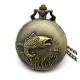 DEFFRUN Big Auspicious Fish Brown Restro Quartz Pocket Watch