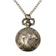 DEFFRUN Bronze 3 Horse Engrave Quartz Pocket Watch Necklace