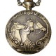 DEFFRUN Bronze 3 Horse Engrave Quartz Pocket Watch Necklace DEFFRUN Bronze 3 Horse Engrave Quartz Pocket Watch Necklace