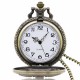 DEFFRUN Dad Pattern Antique Bronze Quartz Pocket Watch with Necklace Men Fob Pendant Watches