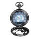 DEFFRUN Elegant Blue Needle Full Steel Mechanical Pocket Watch DEFFRUN Elegant Blue Needle Full Steel Mechanical Pocket Watch