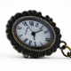 DEFFRUN Fashion Flower Rose Bronze Quartz Pocket Watch Retro Pendant Necklace DEFFRUN Fashion Flower Rose Bronze Quartz Pocket Watch Retro Pendant Necklace