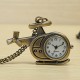 DEFFRUN Fashion Helicopter Bronze Quartz Pocket Watch Retro Creative Pendant Necklace