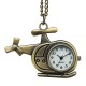 DEFFRUN Fashion Helicopter Bronze Quartz Pocket Watch Retro Creative Pendant Necklace DEFFRUN Fashion Helicopter Bronze Quartz Pocket Watch Retro Creative Pendant Necklace