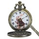 DEFFRUN Fashion Rabbit Pattern Necklace Chain Quartz Pocket Watch DEFFRUN Fashion Rabbit Pattern Necklace Chain Quartz Pocket Watch