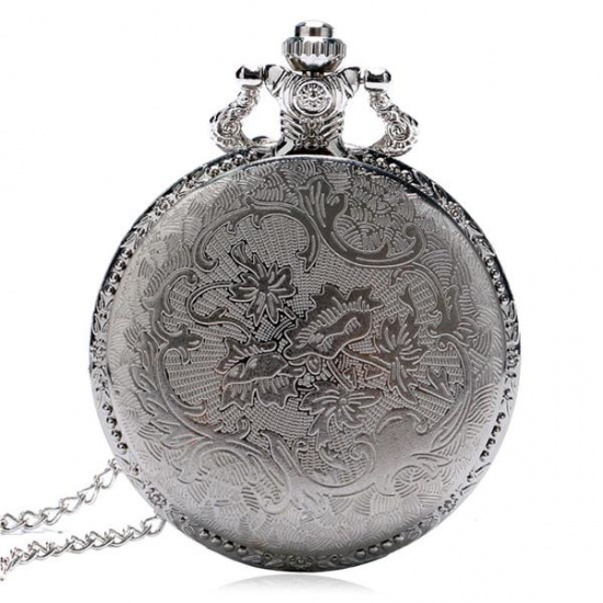 DEFFRUN Fashion Train Carved Openable Hollow Steampunk Pocket Watch Charming Necklace Quartz Watch DEFFRUN Fashion Train Carved Openable Hollow Steampunk Pocket Watch Charming Necklace Quartz Watch