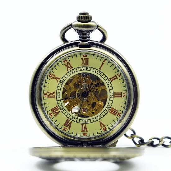 DEFFRUN Fashion Zodiac Roman Numerals Machanical Pocket Watch Creative Pendant Necklace DEFFRUN Fashion Zodiac Roman Numerals Machanical Pocket Watch Creative Pendant Necklace