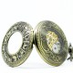 DEFFRUN Fashion Zodiac Roman Numerals Machanical Pocket Watch Creative Pendant Necklace