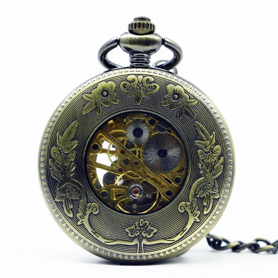DEFFRUN Fashion Zodiac Roman Numerals Machanical Pocket Watch Creative Pendant Necklace DEFFRUN Fashion Zodiac Roman Numerals Machanical Pocket Watch Creative Pendant Necklace