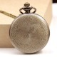 DEFFRUN Hollow Flower Pattern Simple Dial Chain Quartz Pocket Watch