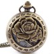 DEFFRUN Hollow Flower Pattern Simple Dial Chain Quartz Pocket Watch DEFFRUN Hollow Flower Pattern Simple Dial Chain Quartz Pocket Watch