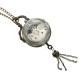 DEFFRUN Vintage Big Bells Roman Number Chain Retro Pocket Watch