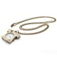 DEFFRUN Vintage Bronze Lovely T-shirt Design Necklace Pocket Watch DEFFRUN Vintage Bronze Lovely T-shirt Design Necklace Pocket Watch