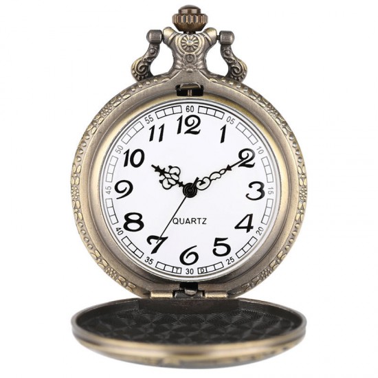 Deffrun 3D Wolves Sculpture Pocket Watch Slim Dial Case Unique Style Gift Quartz Watches Deffrun 3D Wolves Sculpture Pocket Watch Slim Dial Case Unique Style Gift Quartz Watches