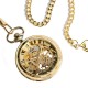 Deffrun Gold Case Gift Hand-winding Mechanical Watch Without Cover Pocket Watch Deffrun Gold Case Gift Hand-winding Mechanical Watch Without Cover Pocket Watch