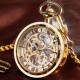 Deffrun Gold Case Gift Hand-winding Mechanical Watch Without Cover Pocket Watch Deffrun Gold Case Gift Hand-winding Mechanical Watch Without Cover Pocket Watch