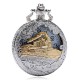 Deffrun Vintage Style Silver Case Unisex Watch 3D Design Cover Pocket Watches Deffrun Vintage Style Silver Case Unisex Watch 3D Design Cover Pocket Watches