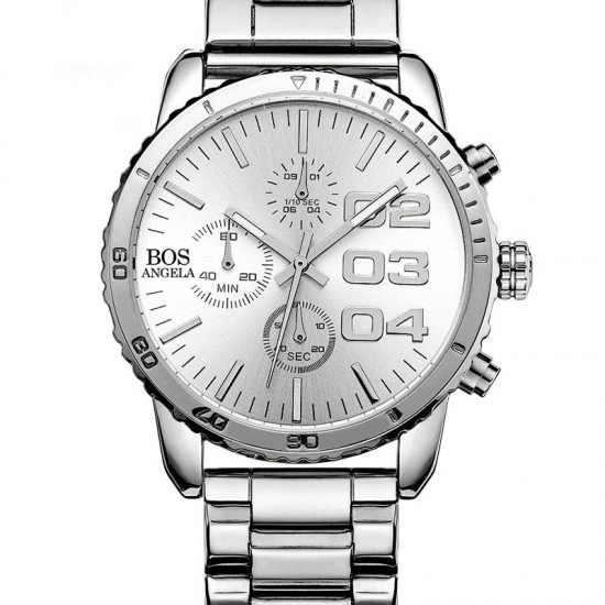 ANGELA BOS 8013G Men Watch Luxury Timer Stainless Steel Strap Male Quartz Wrist Watch ANGELA BOS 8013G Men Watch Luxury Timer Stainless Steel Strap Male Quartz Wrist Watch