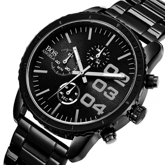 ANGELA BOS 8013G Men Watch Luxury Timer Stainless Steel Strap Male Quartz Wrist Watch ANGELA BOS 8013G Men Watch Luxury Timer Stainless Steel Strap Male Quartz Wrist Watch