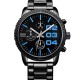 ANGELA BOS 8013G Men Watch Luxury Timer Stainless Steel Strap Male Quartz Wrist Watch