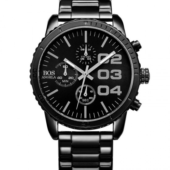 ANGELA BOS 8013G Men Watch Luxury Timer Stainless Steel Strap Male Quartz Wrist Watch ANGELA BOS 8013G Men Watch Luxury Timer Stainless Steel Strap Male Quartz Wrist Watch