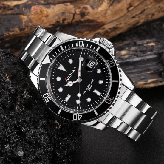 Ananke AN17 Business Style Full Steel Men Wrist Watch Waterproof Quartz Watches