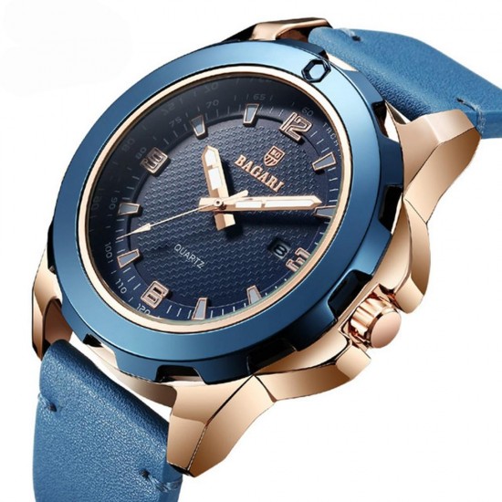 BAGARI 1689 Business Style Men Wrist Watch Luminous Date Display Quartz Watch BAGARI 1689 Business Style Men Wrist Watch Luminous Date Display Quartz Watch