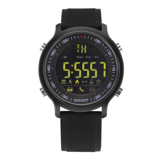 EX18 SMS Reminder Pedometer Chronograph Multifunction Luminous IP67 Fashion Sport Bluetooth Watch