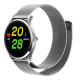 K88 Heart Rate Monitor Smart Watch Calls Messages Notification Stainless Steel Strap Watch