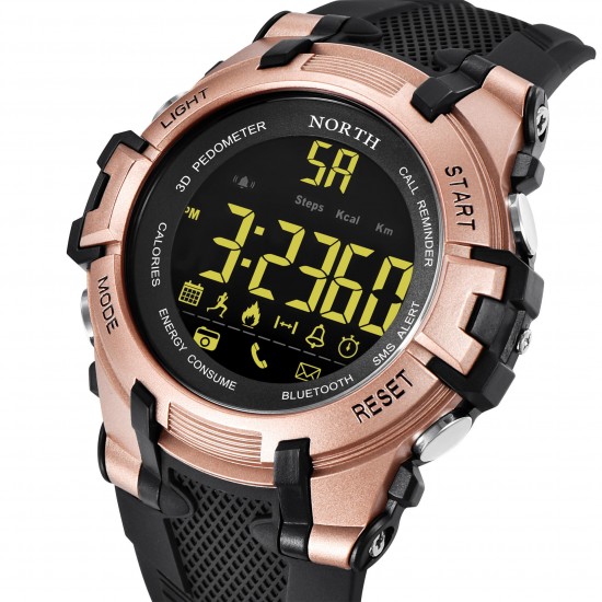 NORTH NS-2007 Calories SMS Alerts Bluetooth Watch Military Style LED Display Smart Watches